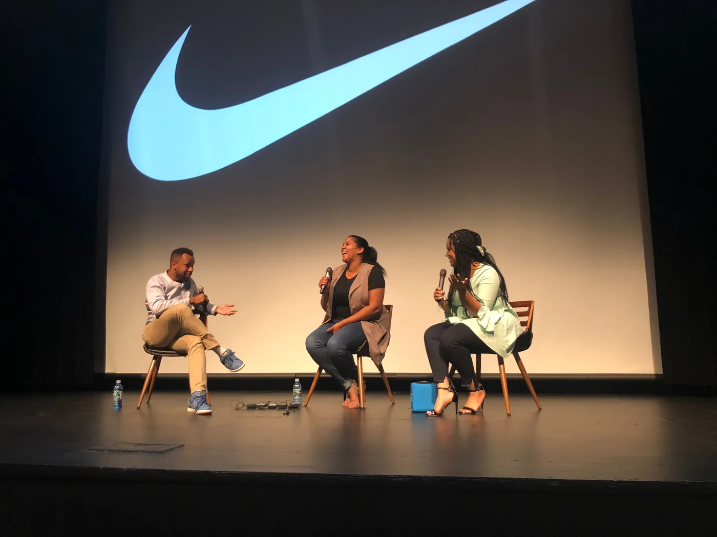 Ariel Lopez speaking at Nike